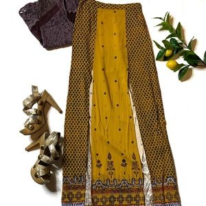 Urban Outfitters Yellow Boho Maxi Skirt